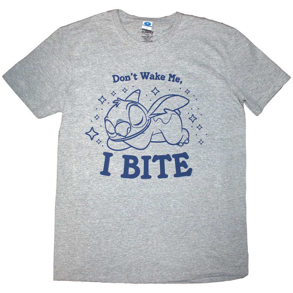 Disney - Stitch - I Bite Heren T-shirt - Grijs